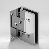 FORGE SHOWER HINGE HEAVY DUTY GLASS TO WALL L-SHAPE 90 Degrees - Chrome